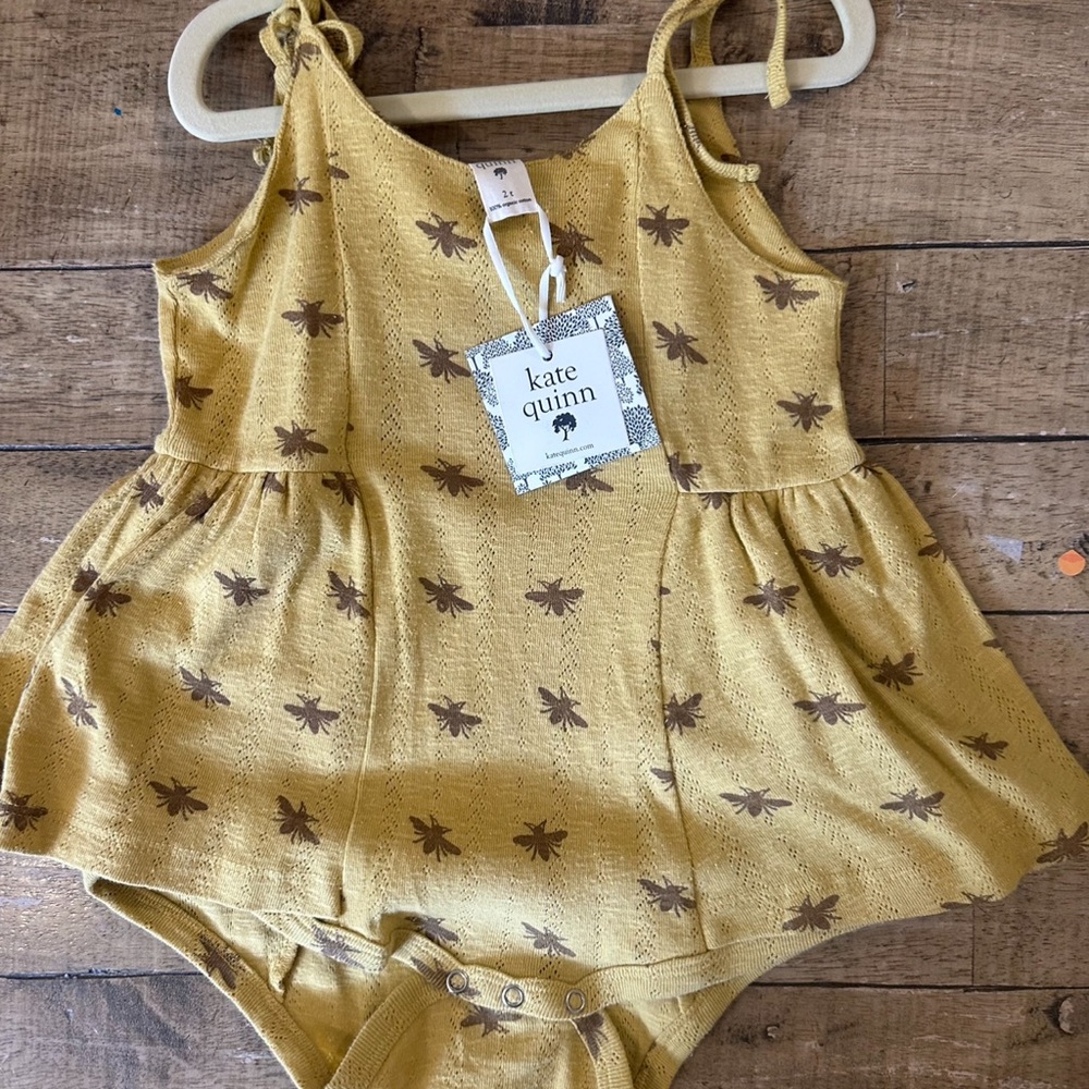 Kate Quinn Yellow Baby Romper
